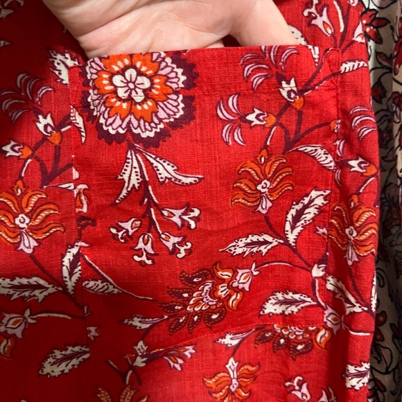 J. Jill One Pocket Shirred Back Button Down Long Sleeve Shirt Size 4X NWT Boho - Picture 4 of 12